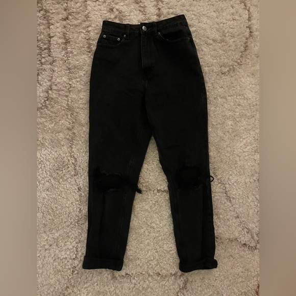 Glassons Black Ripped Dad Jeans - Picture 2 of 3